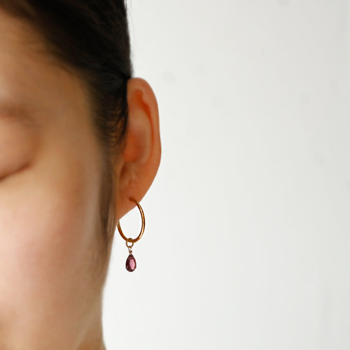 プレーンサークルピアス③【K18】26ss