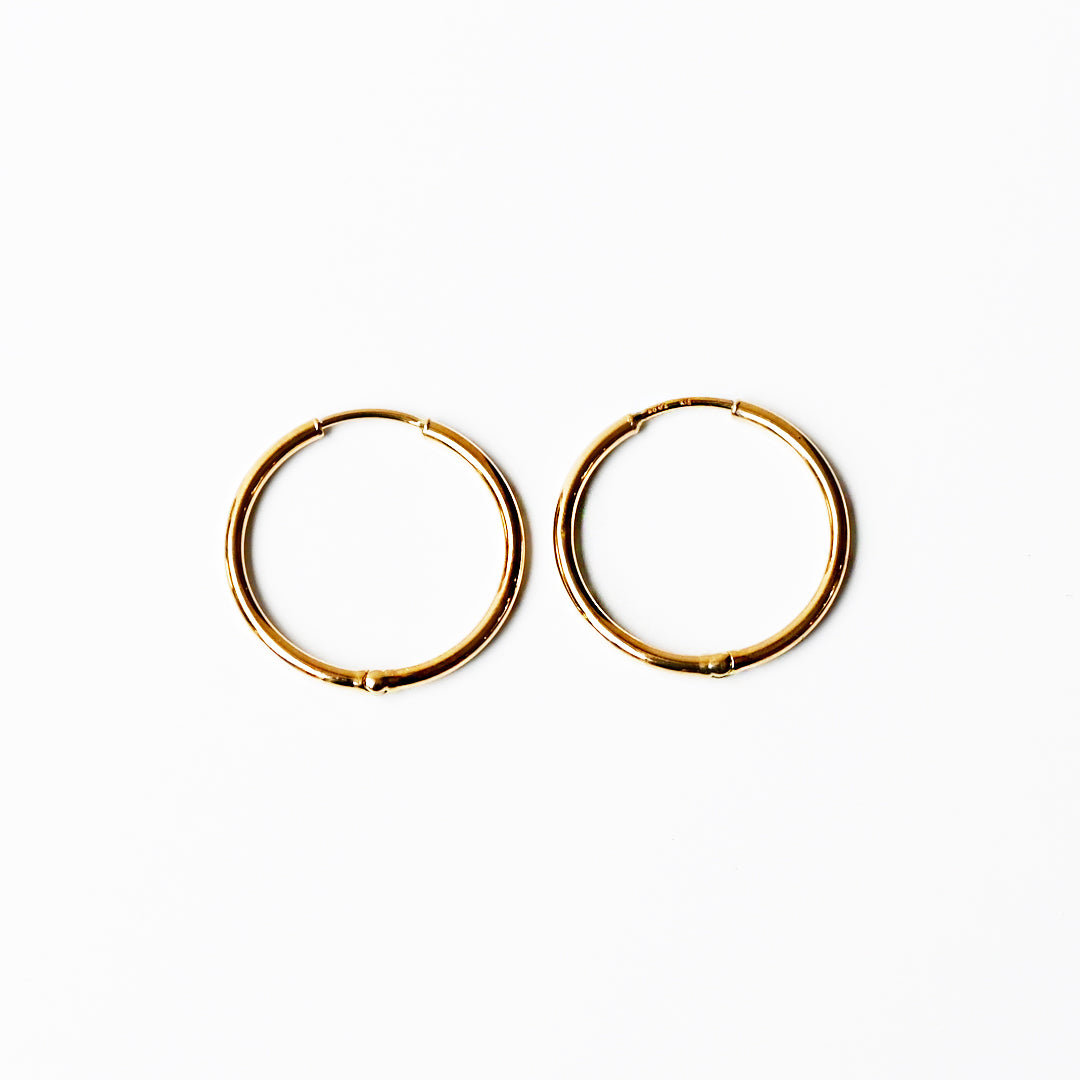 プレーンサークルピアス③【K18】26ss