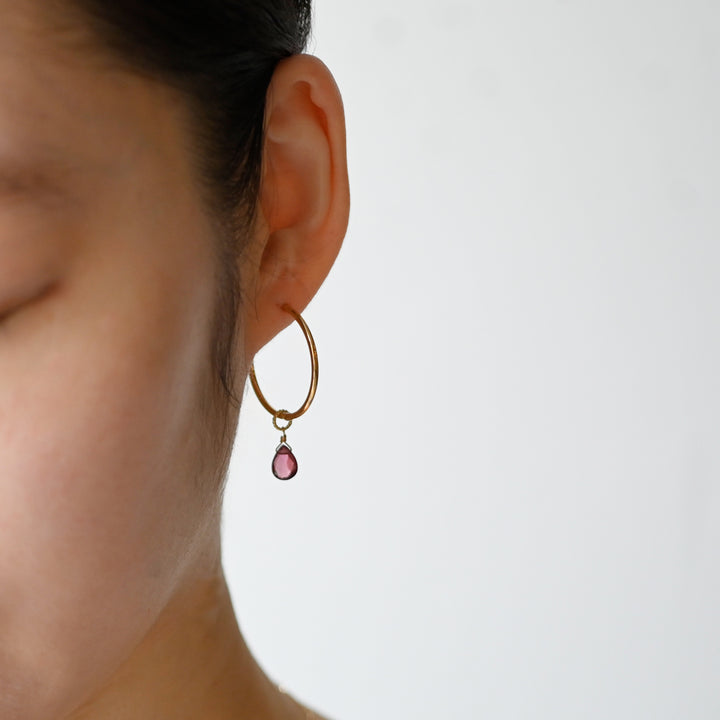 プレーンサークルピアス⑤【K18】26ss