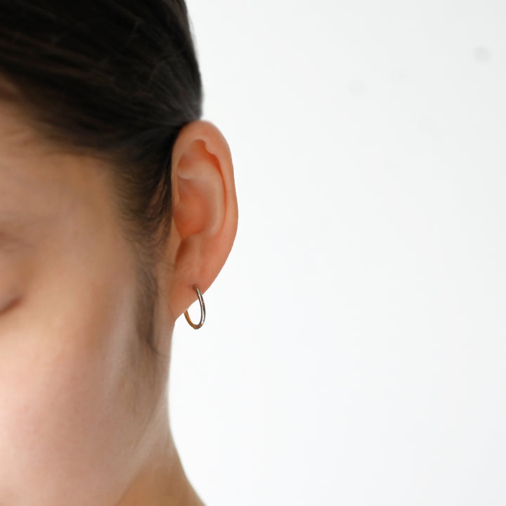 プレーンサークルピアス②【K18×Pt900】26ss