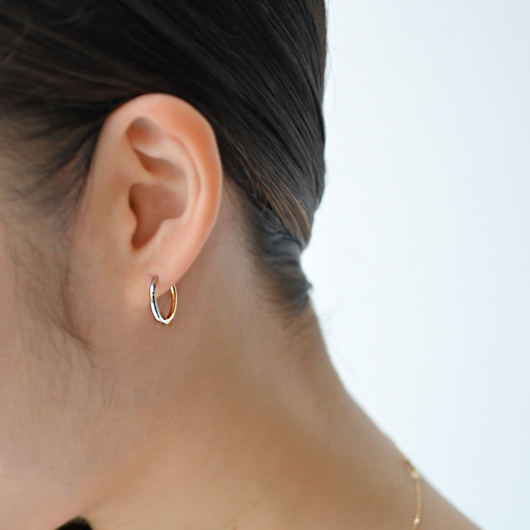 プレーンサークルピアス②【K18×Pt900】26ss