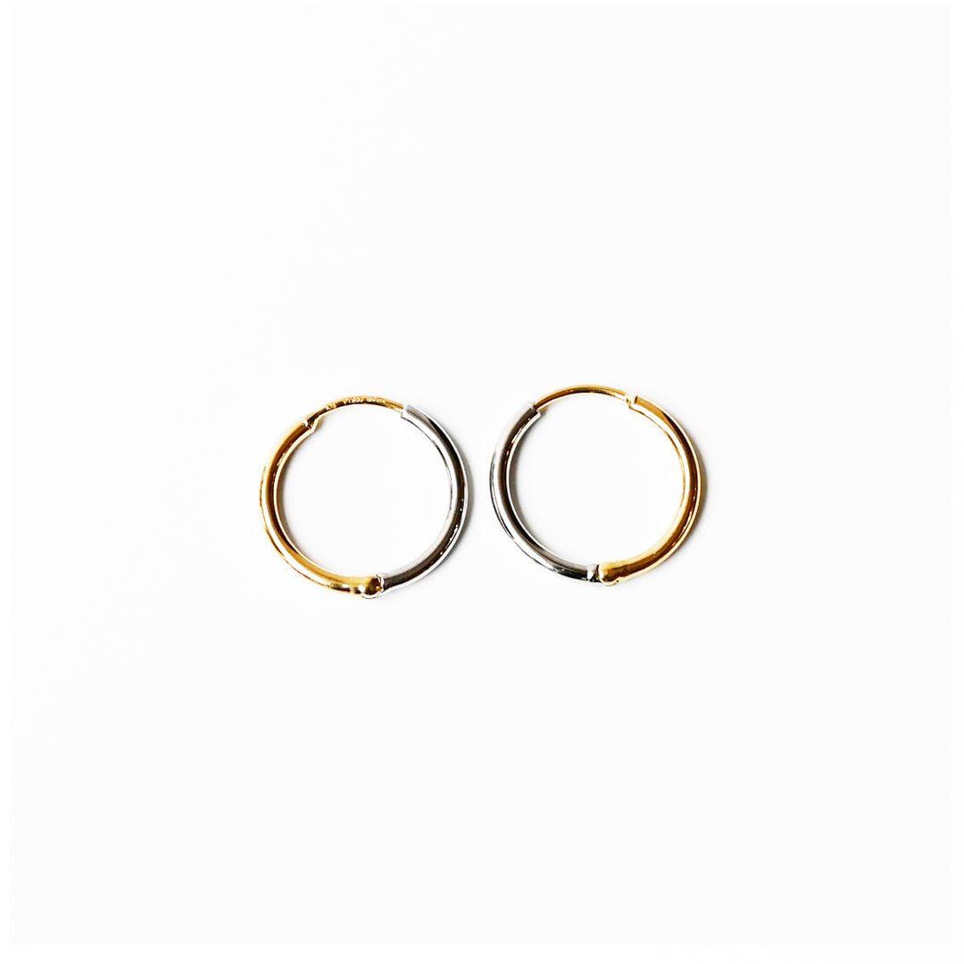 プレーンサークルピアス②【K18×Pt900】26ss