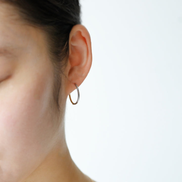 プレーンサークルピアス④【K18×Pt900】26ss