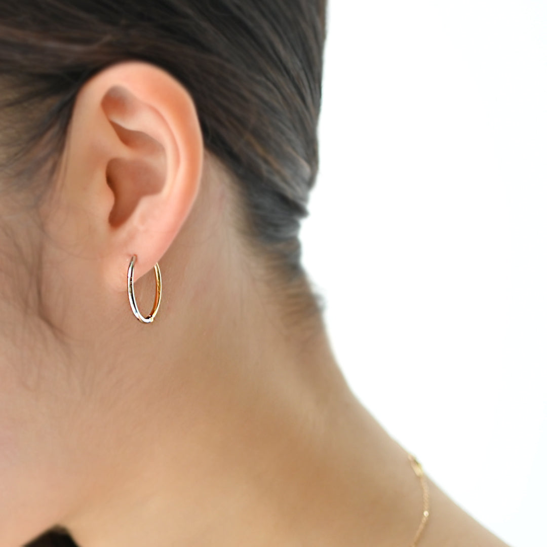 プレーンサークルピアス④【K18×Pt900】26ss