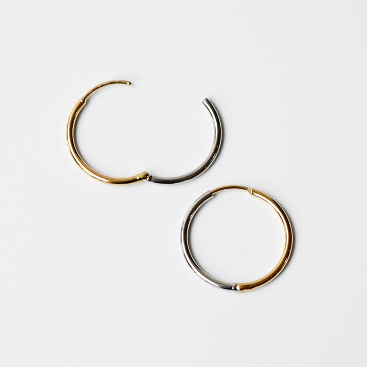 プレーンサークルピアス④【K18×Pt900】26ss