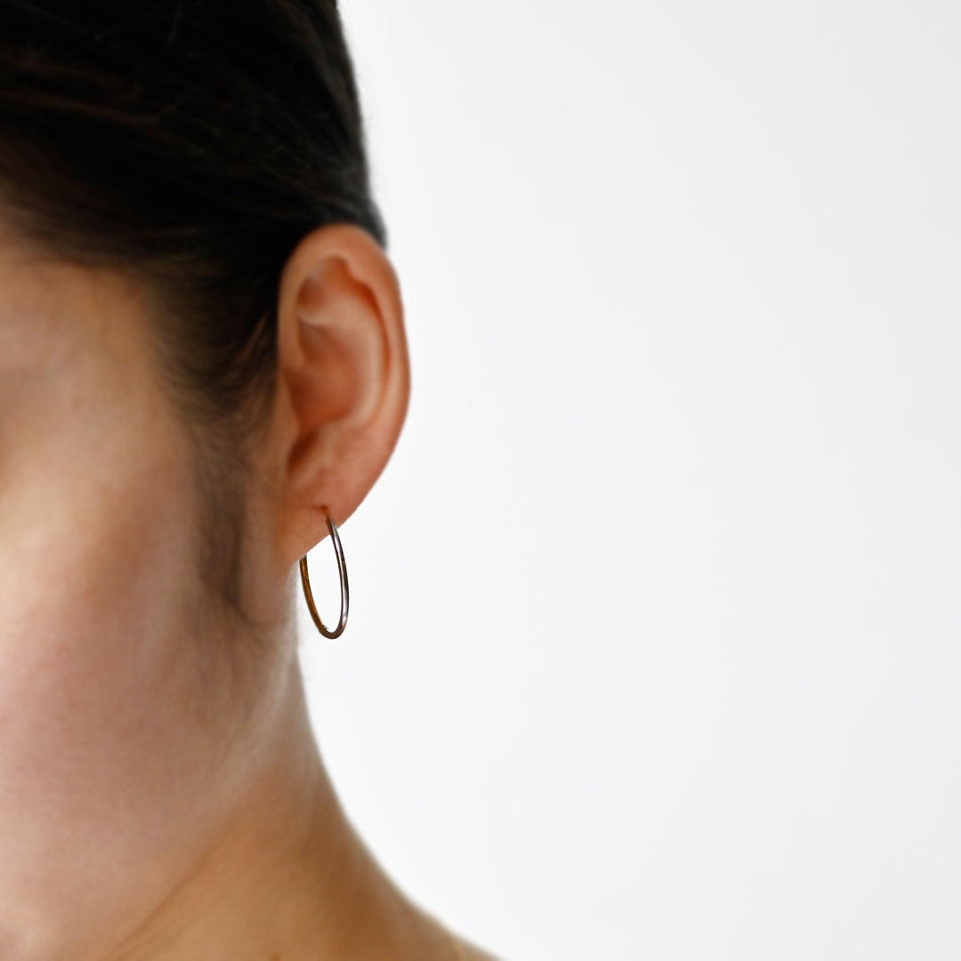 プレーンサークルピアス⑥【K18×Pt900】26ss