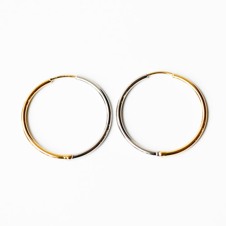 プレーンサークルピアス⑥【K18×Pt900】26ss