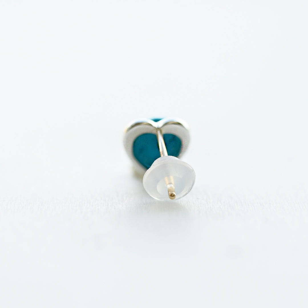 Talat　Turquoise　Heart ピアス　【SV925＋K10YG】26ss