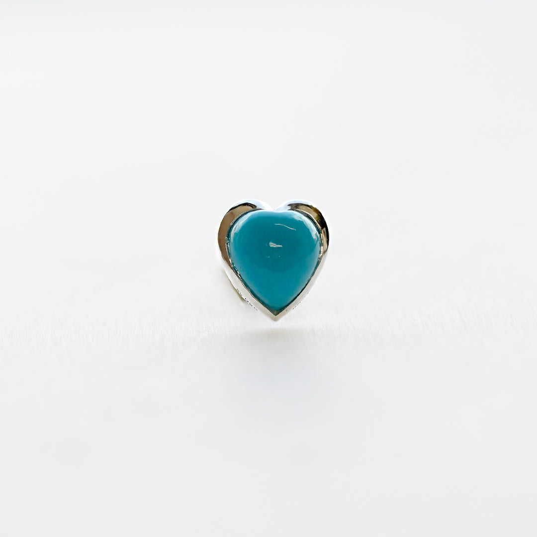 Talat　Turquoise　Heart ピアス　【SV925＋K10YG】26ss