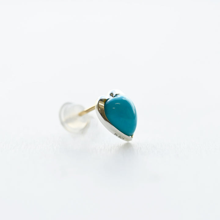 Talat　Turquoise　Heart ピアス　【SV925＋K10YG】26ss