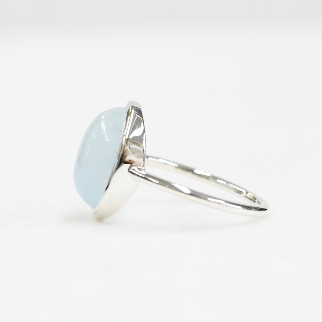 数量限定 ミルキーアクアマリン シルバーリング SV925｜Talat Sabaai