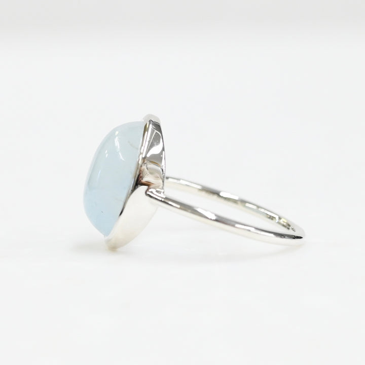 数量限定 ミルキーアクアマリン シルバーリング SV925｜Talat Sabaai