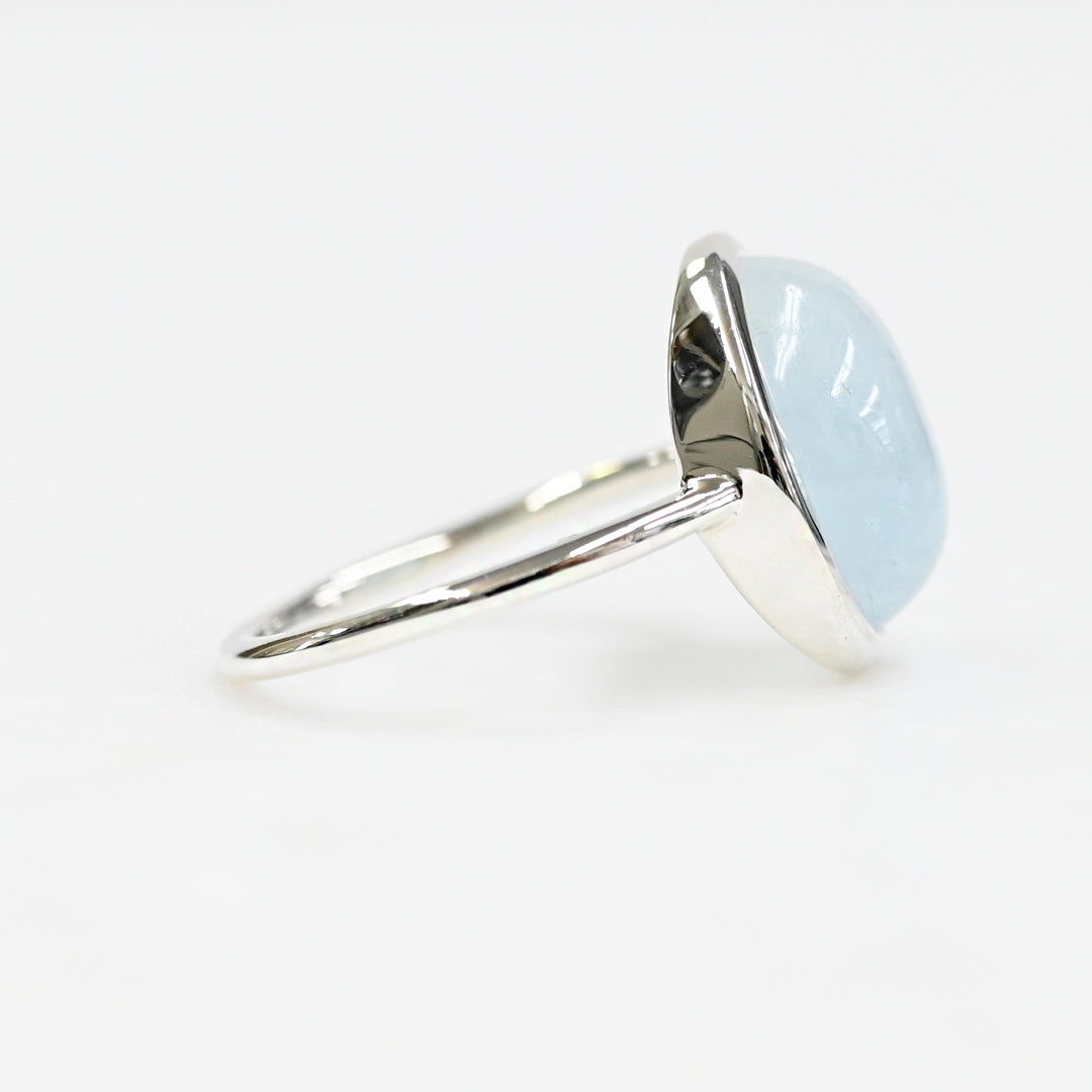 数量限定 ミルキーアクアマリン シルバーリング SV925｜Talat Sabaai