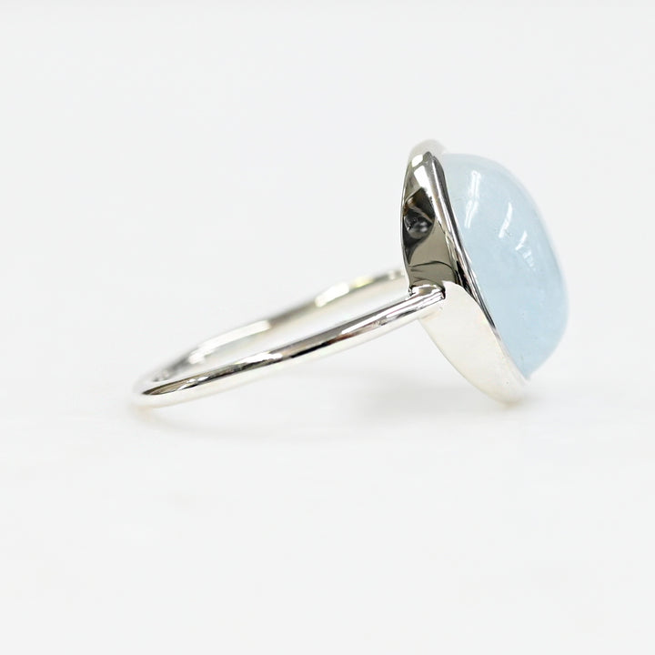 数量限定 ミルキーアクアマリン シルバーリング SV925｜Talat Sabaai