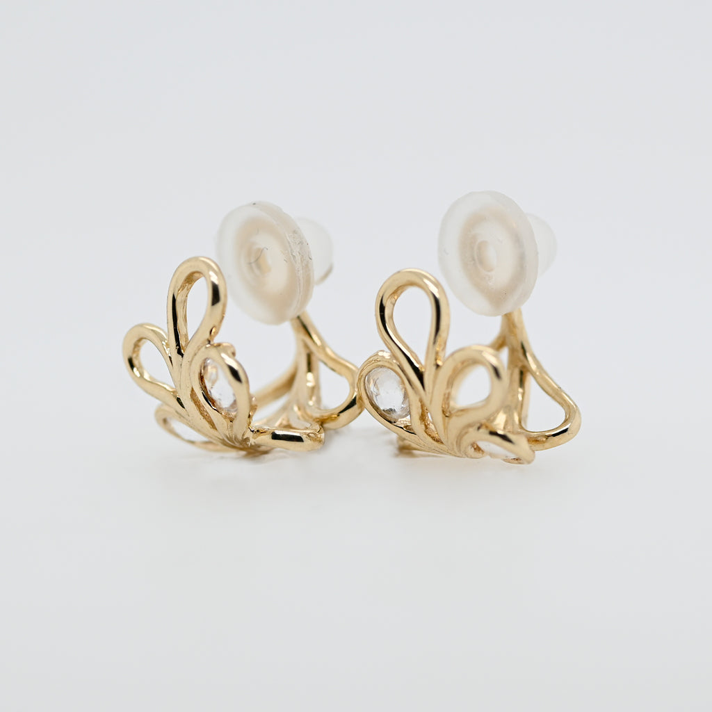 そのままのわたし　　※イヤリング価格となっております ピアス＆イヤリング】三日月と満ち欠け(クリスタルver) – 宙