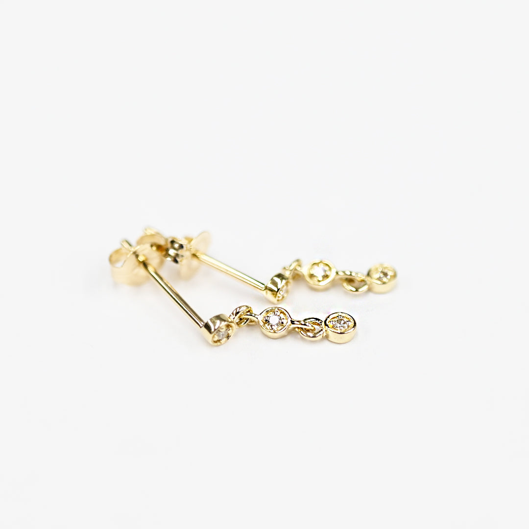 ダイヤモンド3pcピアス【K10YG】26ss – sowi