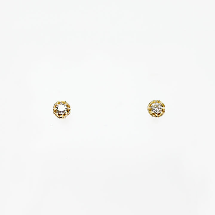 ダイヤモンドミルグレンピアス【K10YG】26ss