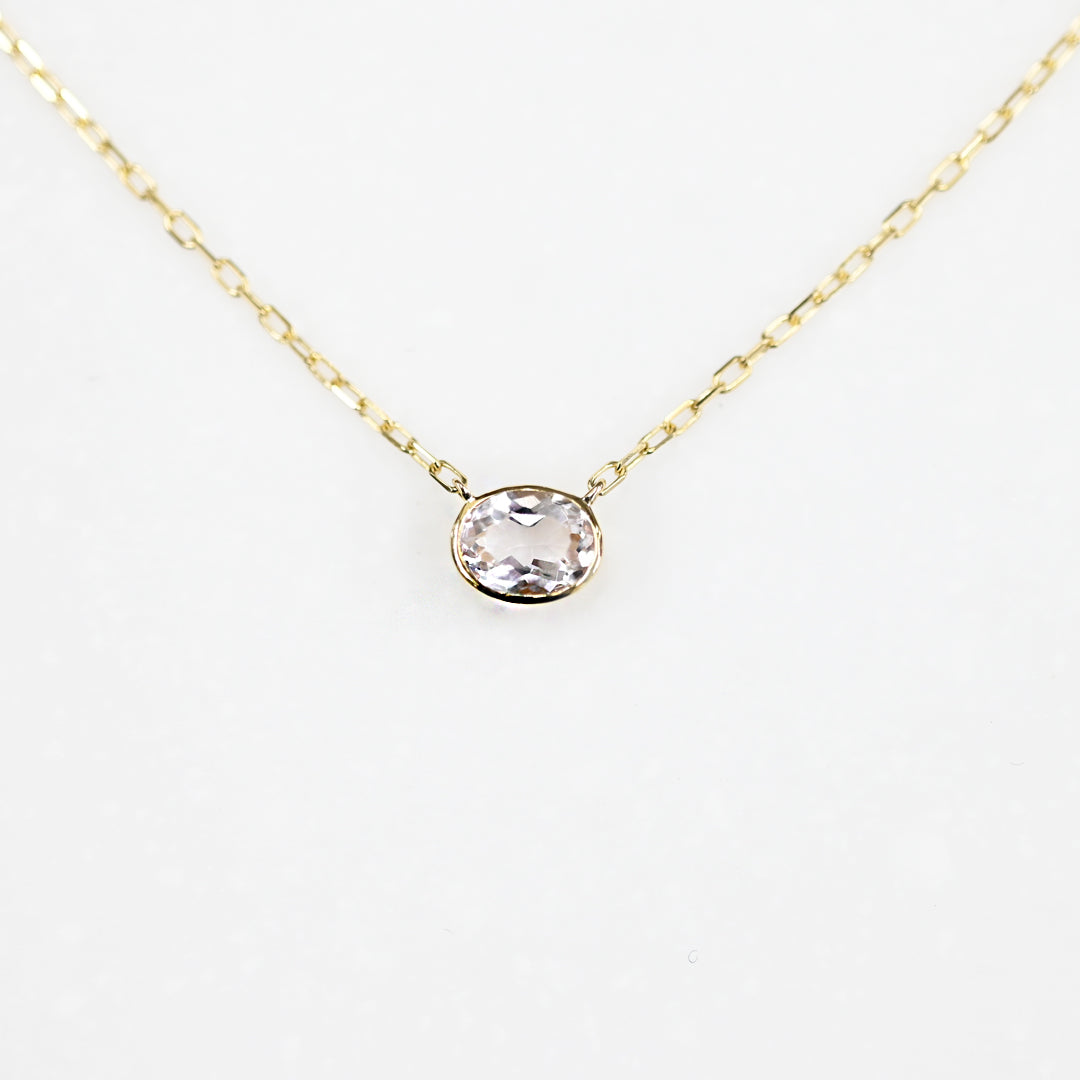 1点物モルガナイトネックレス②【K10YG】26ss
