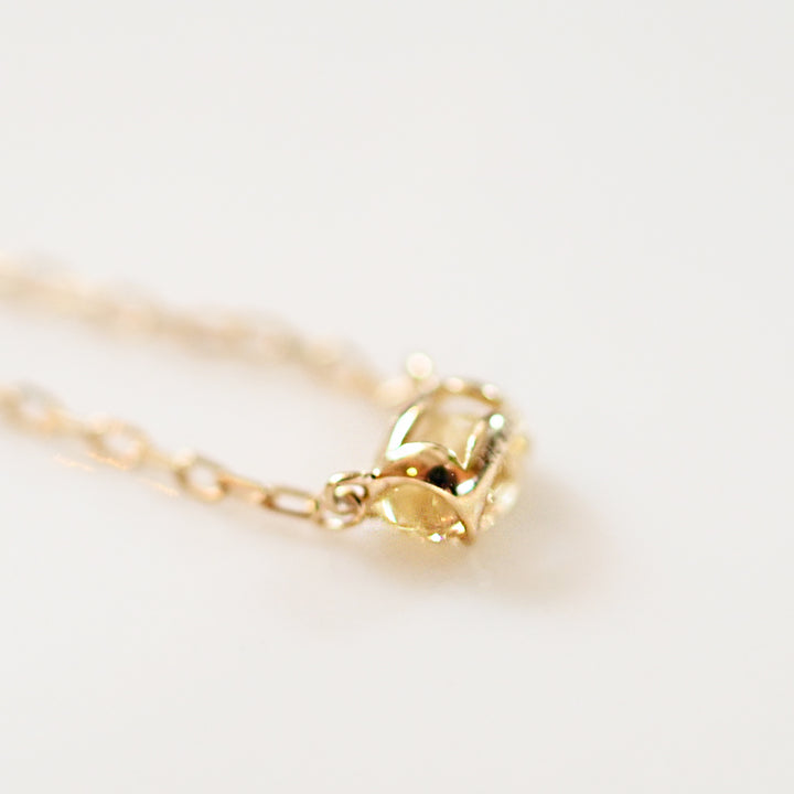 1点物・イエローダンビュライトネックレス【K10YG】25ss