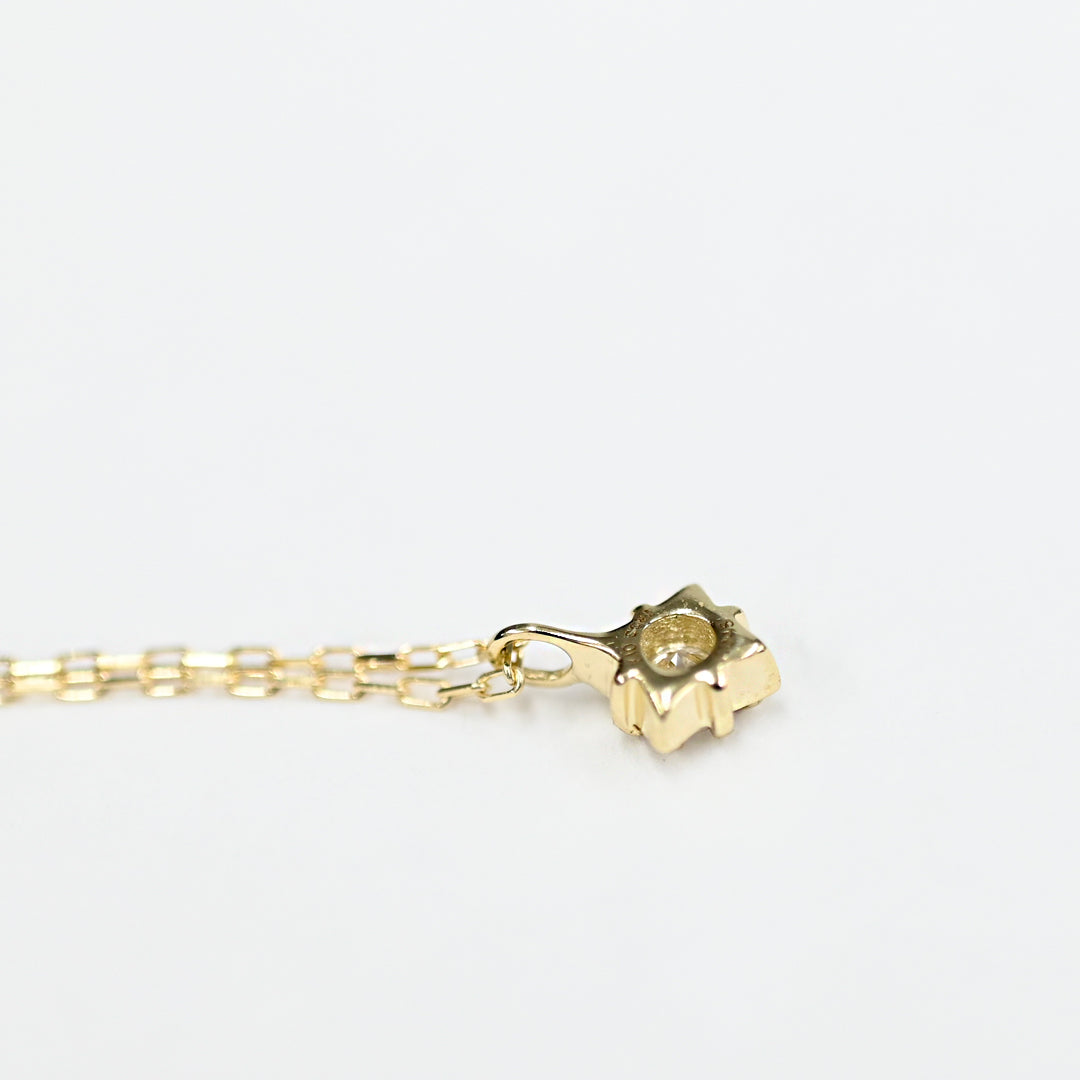 ダイヤモンド四芒星ネックレス【K10YG】26ss