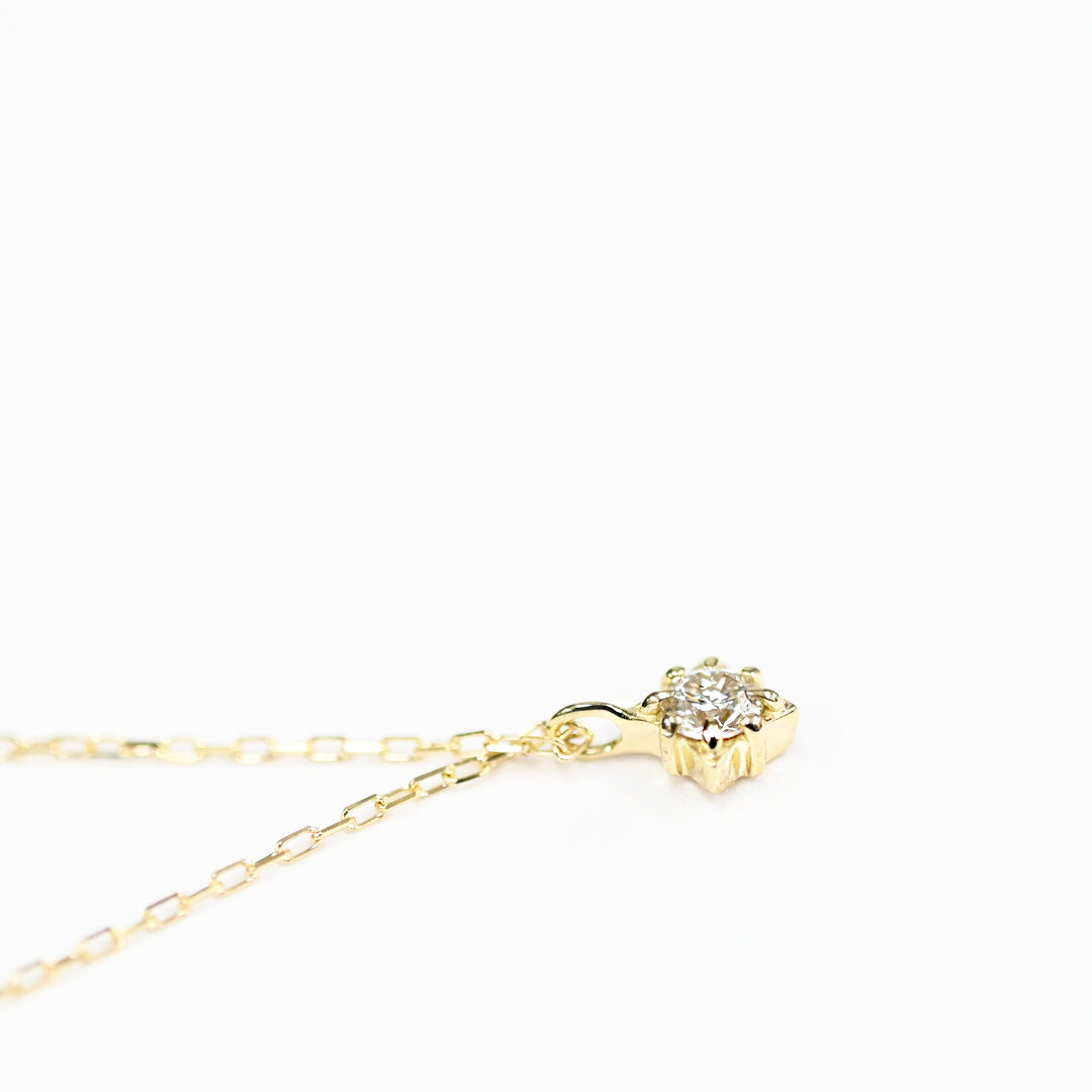 ダイヤモンド四芒星ネックレス【K10YG】26ss