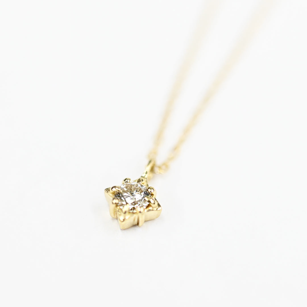 ダイヤモンド四芒星ネックレス【K10YG】26ss – sowi