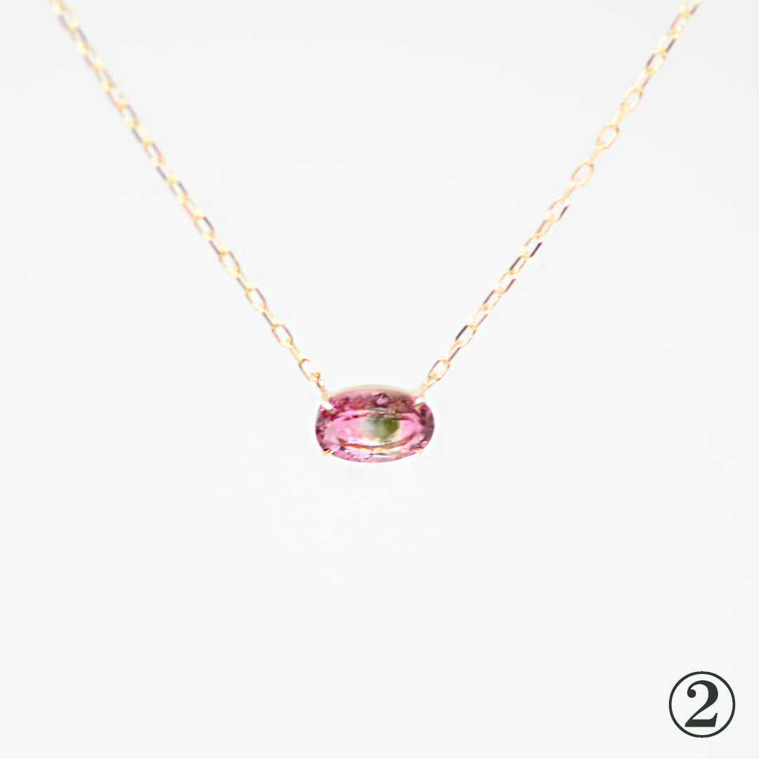 １点物 バイカラートルマリンネックレス25AW