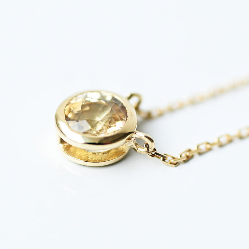 【数量限定】サファイヤイエローネックレス①