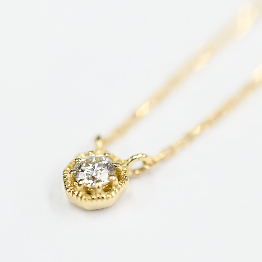 ダイヤモンドミルグレンネックレス【K10YG】26ss