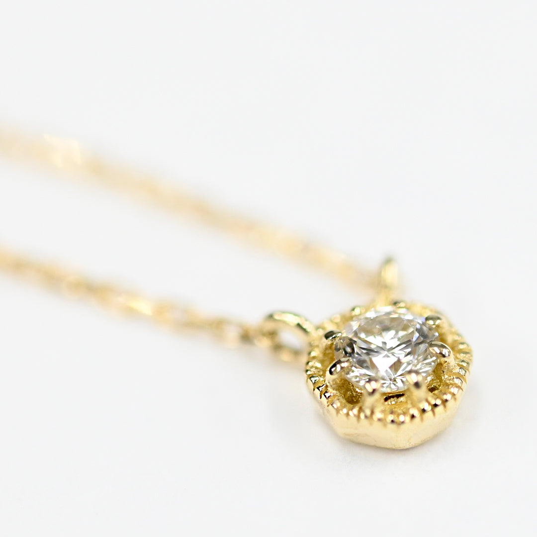 ダイヤモンドミルグレンネックレス【K10YG】26ss