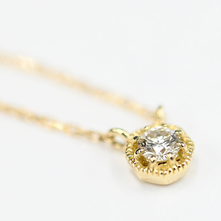 ダイヤモンドミルグレンネックレス【K10YG】26ss