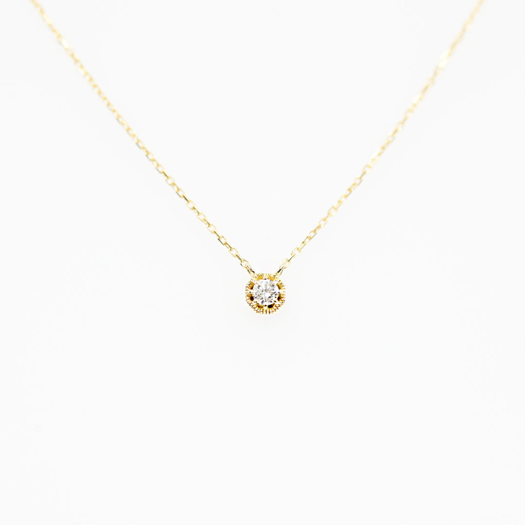 ダイヤモンドミルグレンネックレス【K10YG】26ss
