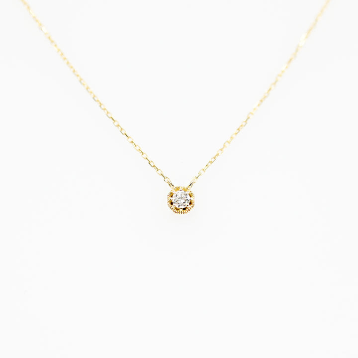 ダイヤモンドミルグレンネックレス【K10YG】26ss