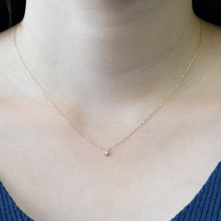 ダイヤモンドミルグレンネックレス【K10YG】26ss