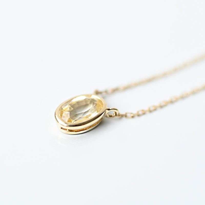 【数量限定】サファイヤイエローネックレス②