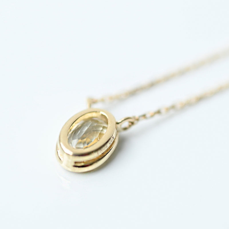 【数量限定】サファイヤイエローネックレス②