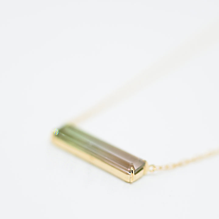 １点物 バイカラートルマリンスクエアネックレス25AW