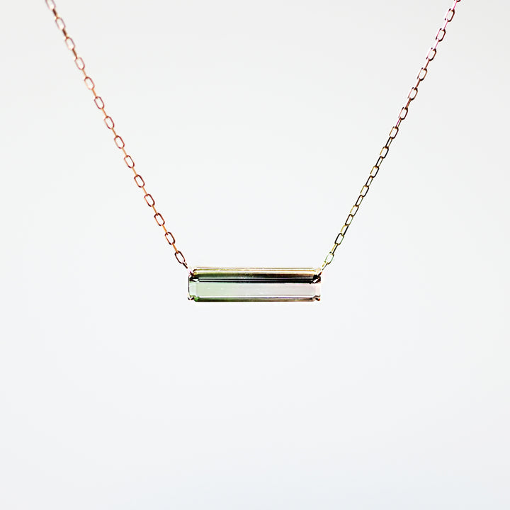 １点物 バイカラートルマリンスクエアネックレス25AW