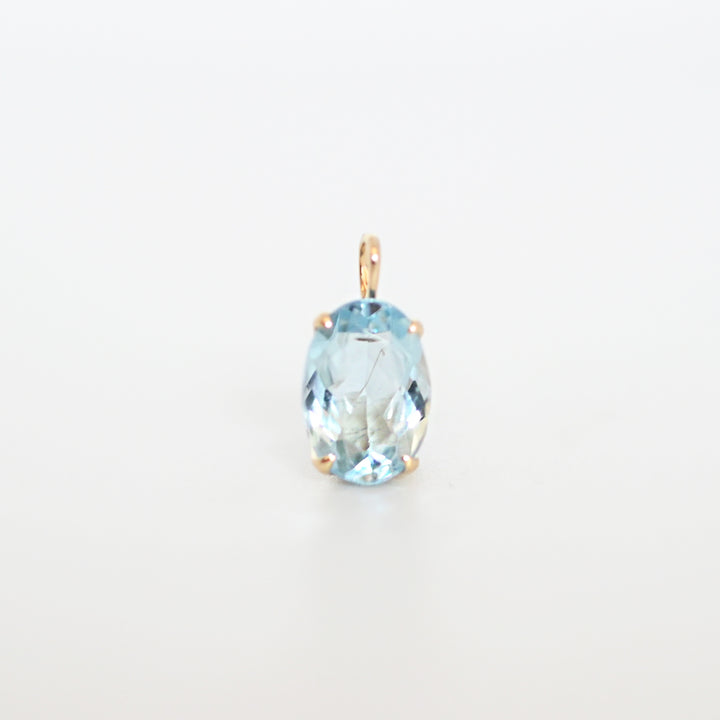 【1点物】アクアマリン ペンダントトップ　オーバル①【K10YG】26ss