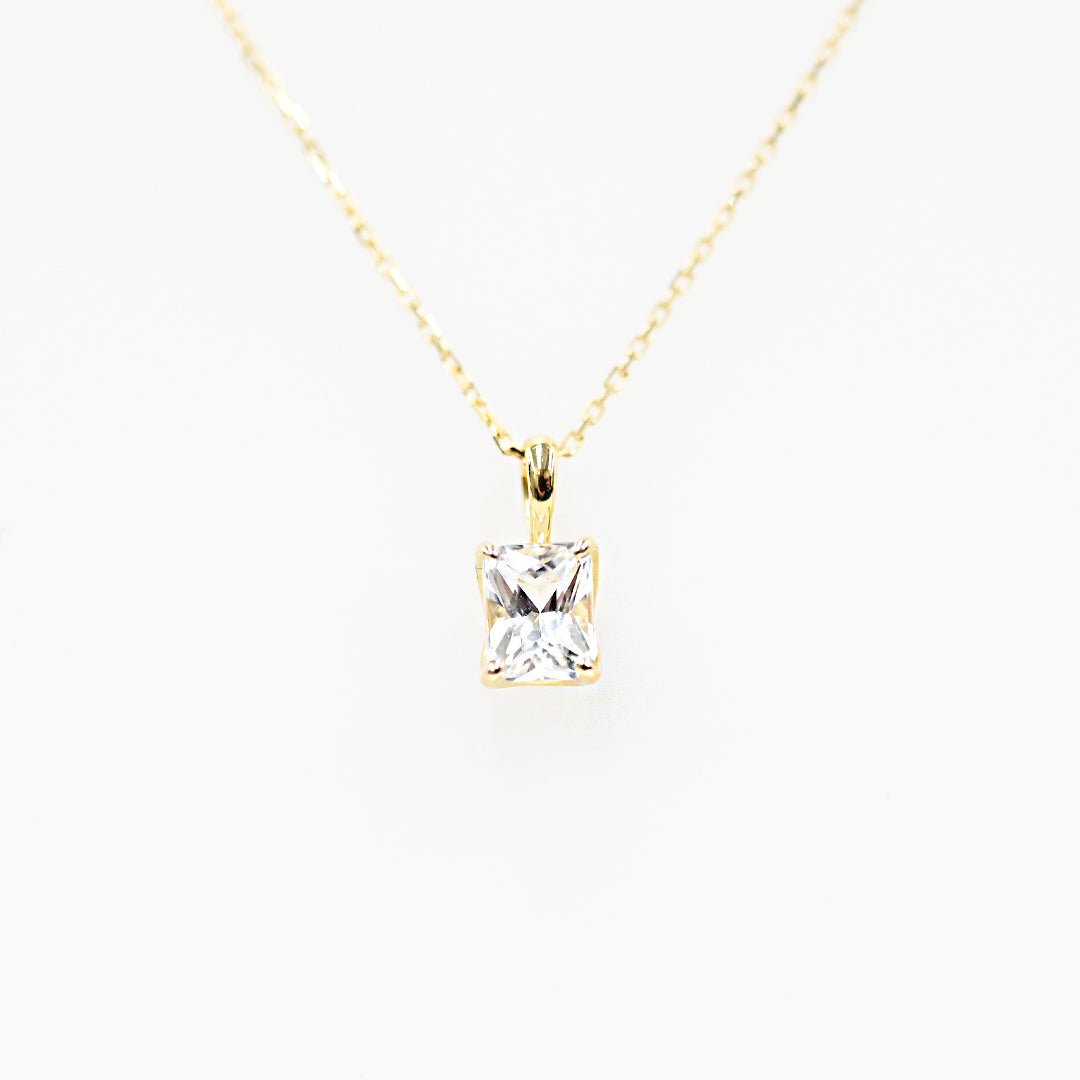 1点物　フェナカイトスクエア ネックレス【K10YG】26ss