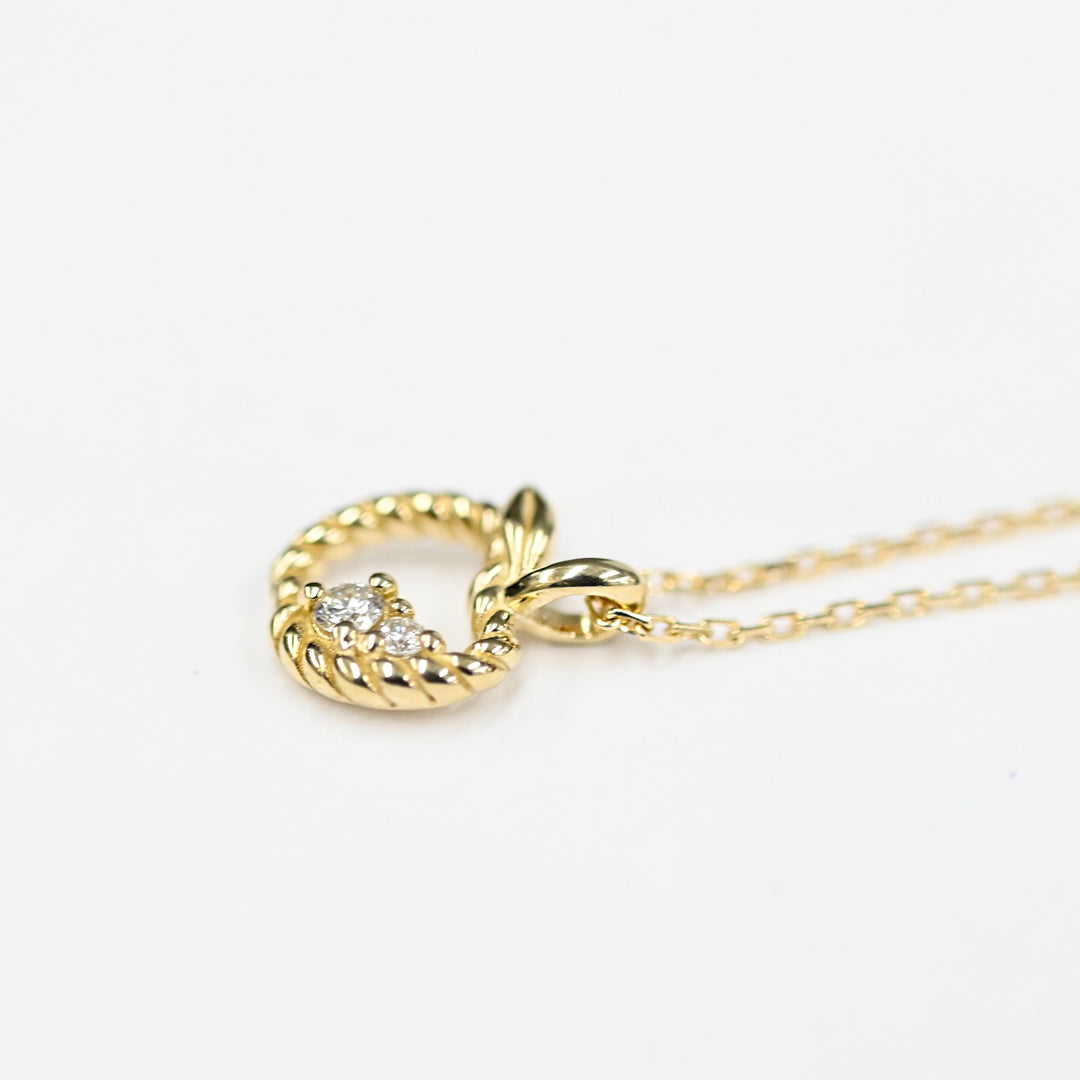 りんごダイヤモンドネックレス【K10YG】26ss