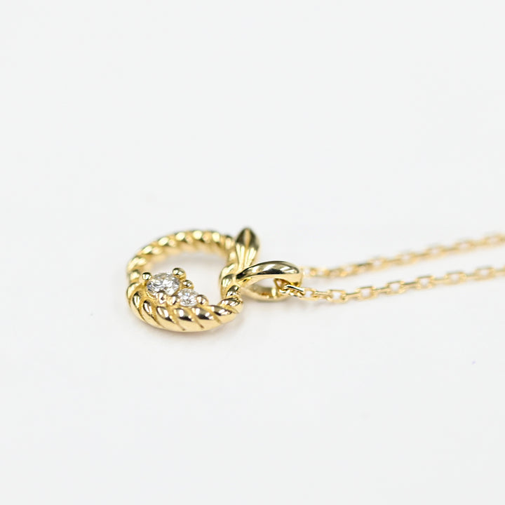 りんごダイヤモンドネックレス【K10YG】26ss