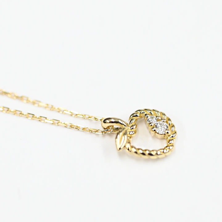 りんごダイヤモンドネックレス【K10YG】26ss