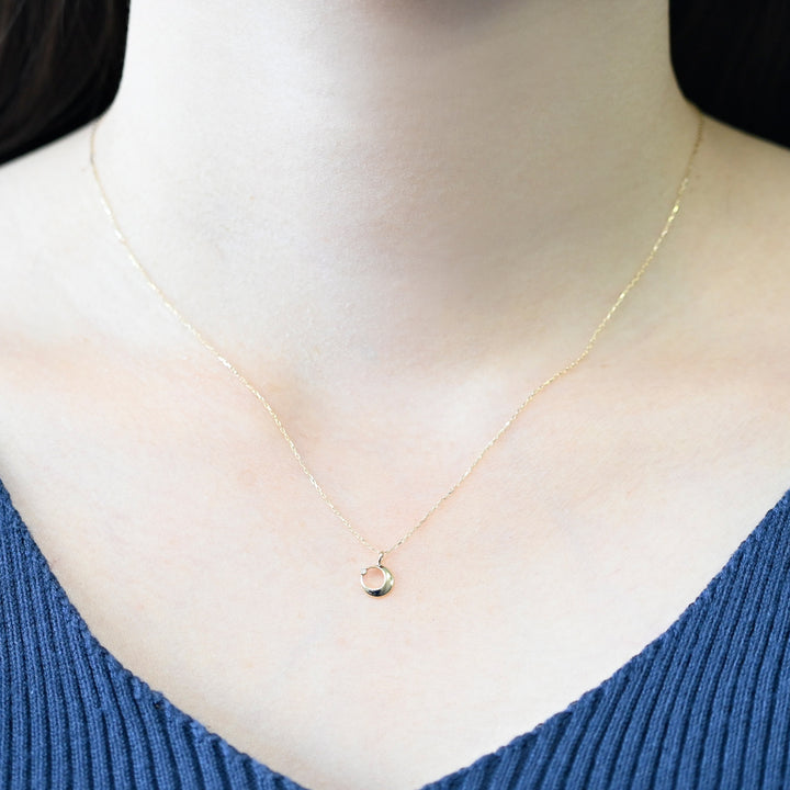 月 ホワイトトパーズネックレス【K10YG】26ss