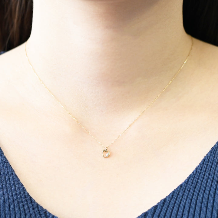 りんごダイヤモンドネックレス【K10YG】26ss