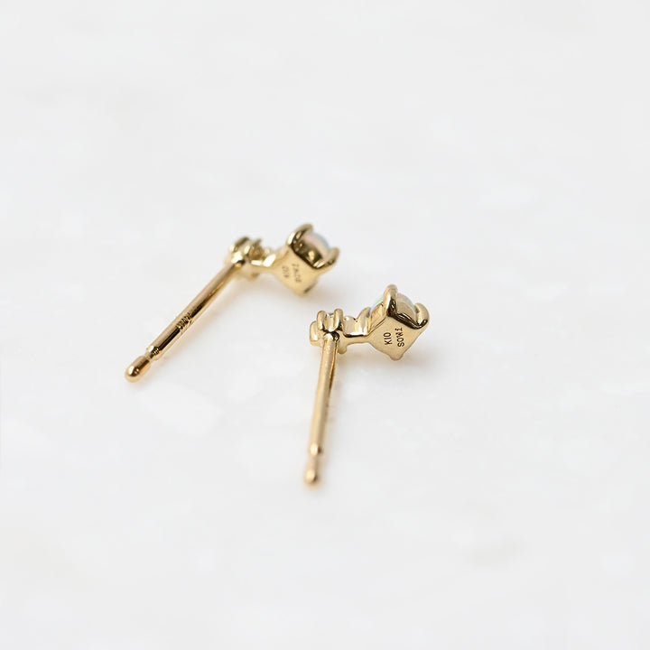 オパール×ダイヤモンド  ピアス【K10YG】｜Opaline