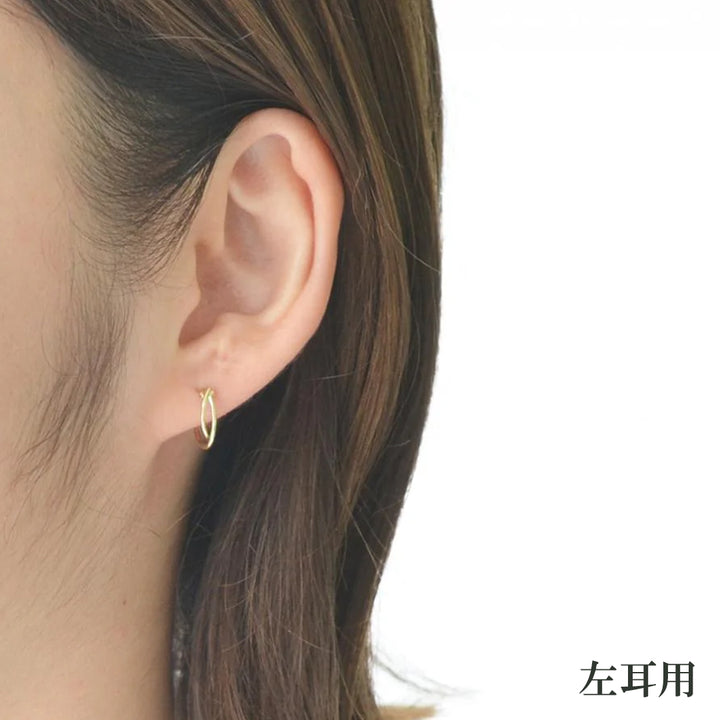 アイビー・ウェーブフープピアス【K10YG】