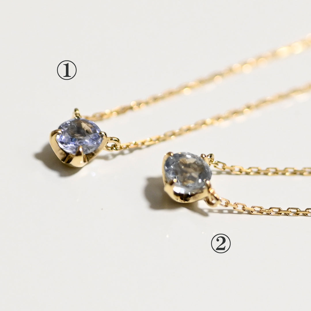 【数量限定】アイスブルーサファイアネックレス【K10YG】25AW