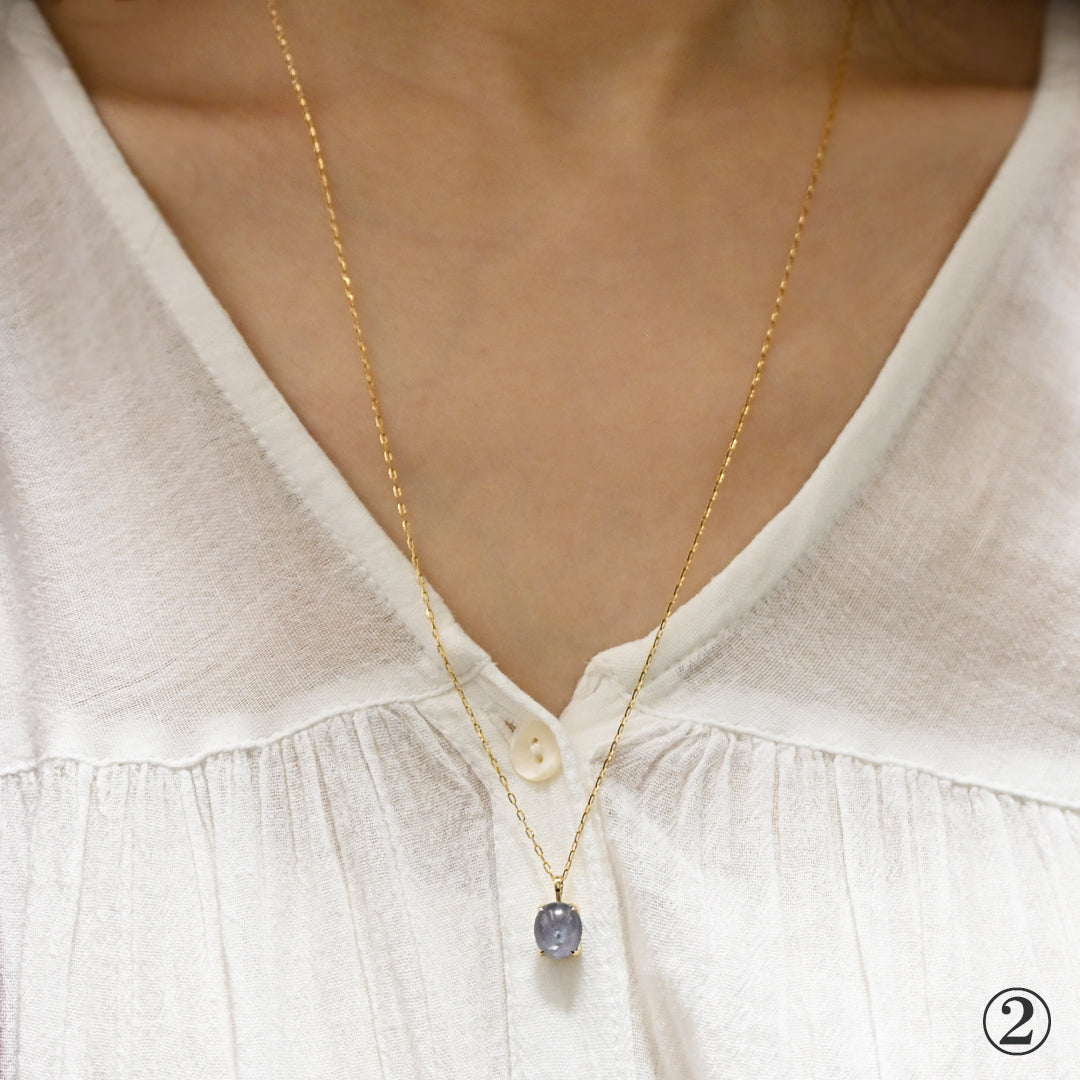 【数量限定】スターサファイアペンダントトップ【K10YG】25AW