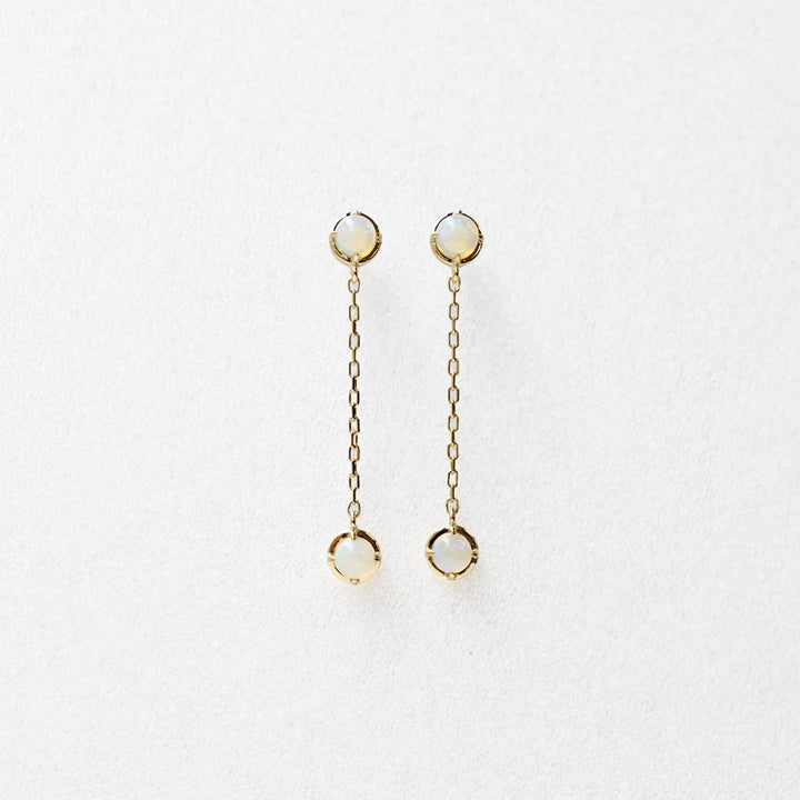 オパール×オパール スウィング ピアス【K10YG】｜Opaline